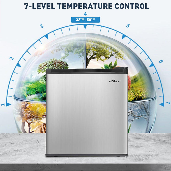 1.6 Cu.ft. Mini Fridge with Freezer Compact Refrigerator with Adjustable Thermostat Control