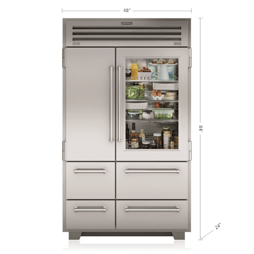 48" PRO Refrigerator/Freezer with Glass Door