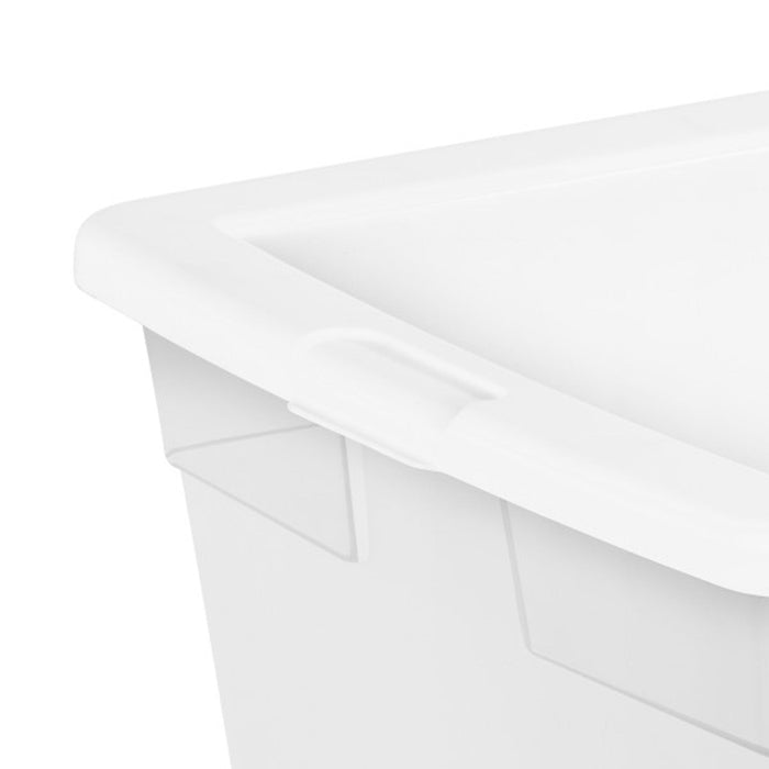 Sterilite 90 Qt Storage Box, Stackable Bin with Lid, Plastic Container, 4 Pack