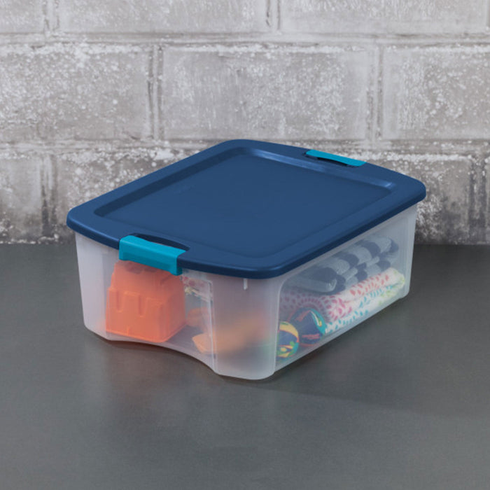 Sterilite 12 Gallon Latch and Carry Storage Tote Box Container, Clear  (12 Pack)