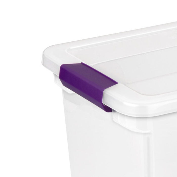 Sterilite 27 Qt ClearView Latch Storage Stackable Bin with Latching Lid, 12 Pack