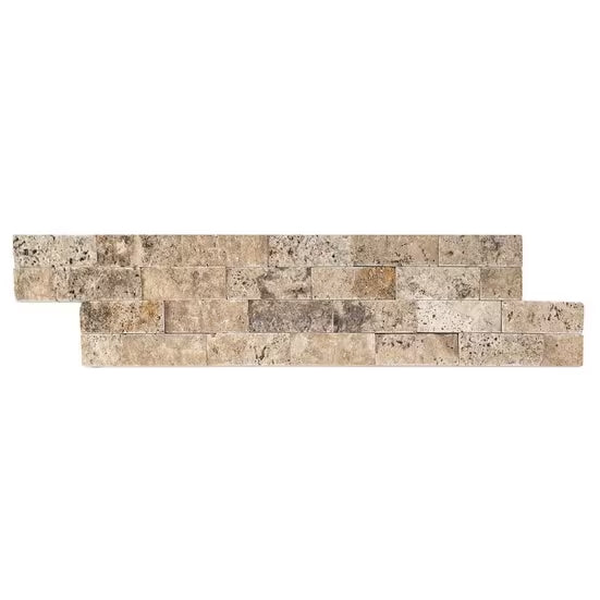 Philadelphia Ledger 3D Panel 6"x24" Natural Travertine Wall Tile - Full Truckload