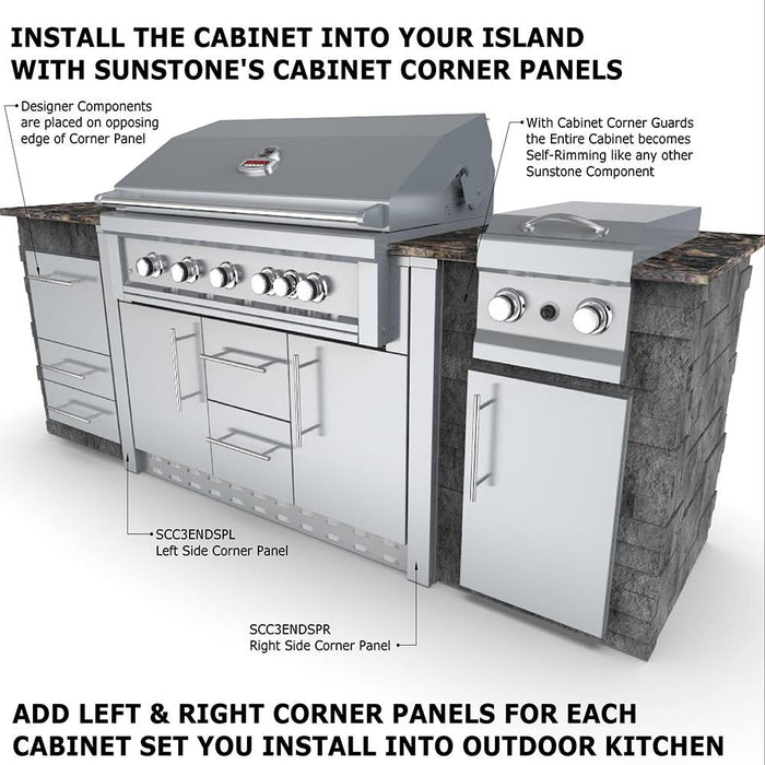 Sunstone 46″ Gas Grill Base Cabinet – Item No. SAC46GLPCD