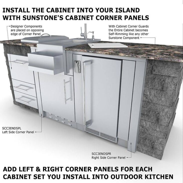 Sunstone 20″ Appliance Cabinet for UpTo 14-1/2 In. Cut-Out Width Appliance or BarStation w/Left Swing Door – SAC20CSDL