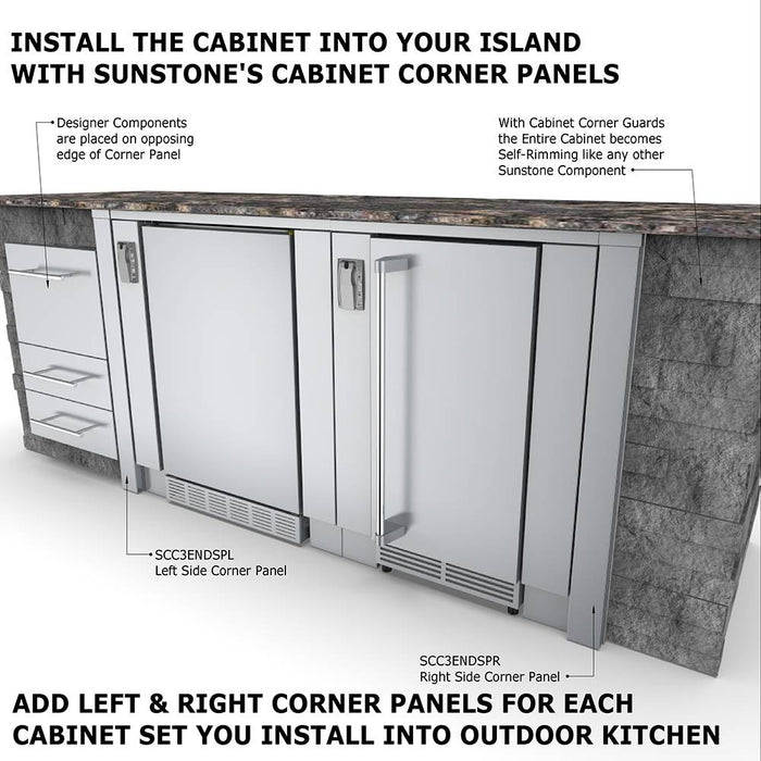 Sunstone 30″ Appliance Cabinet for up to 21″ wide Fridge – SAC30APC