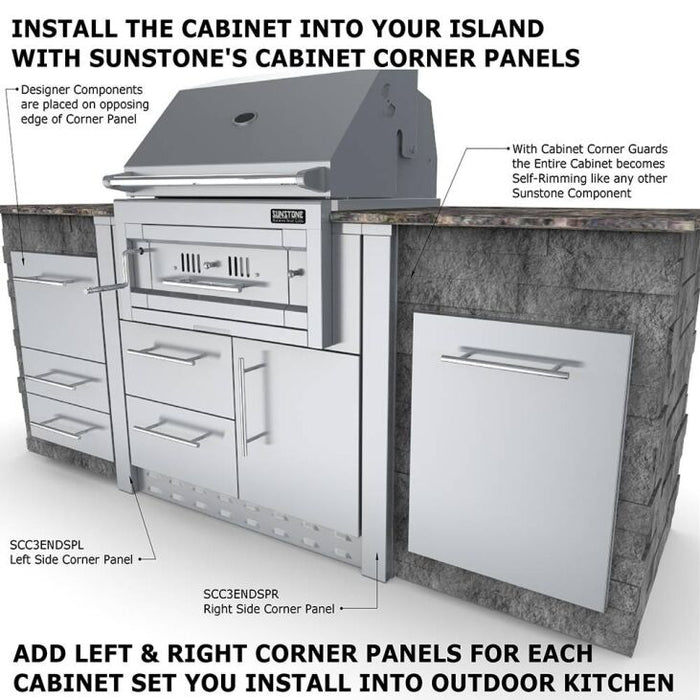 Sunstone 34″ Sunstone Hybrid Grill & Bar Center Cabinet – SAC34CGDC