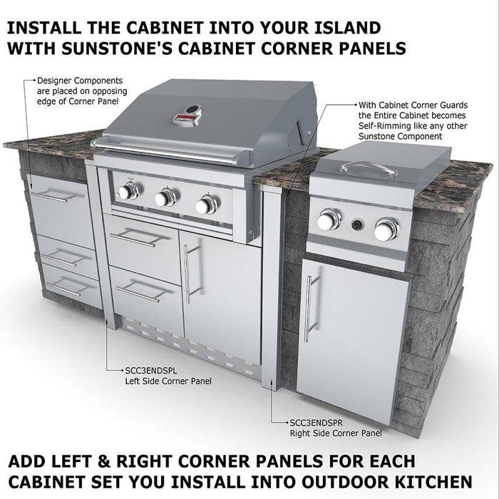 Sunstone 34″ Gas Grill Base Cabinet – SAC34GLPCD