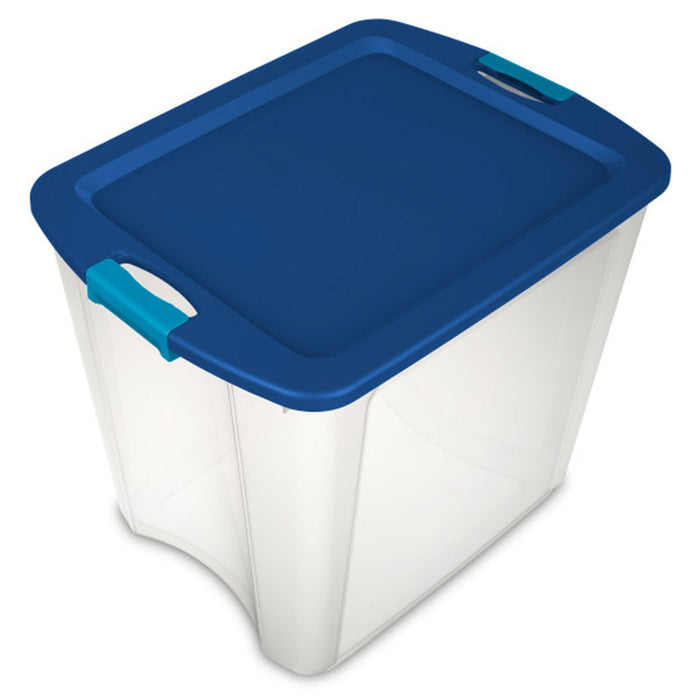 Sterilite 26 Gallon Latch & Carry Plastic Storage Tote Container Box, 12 Pack