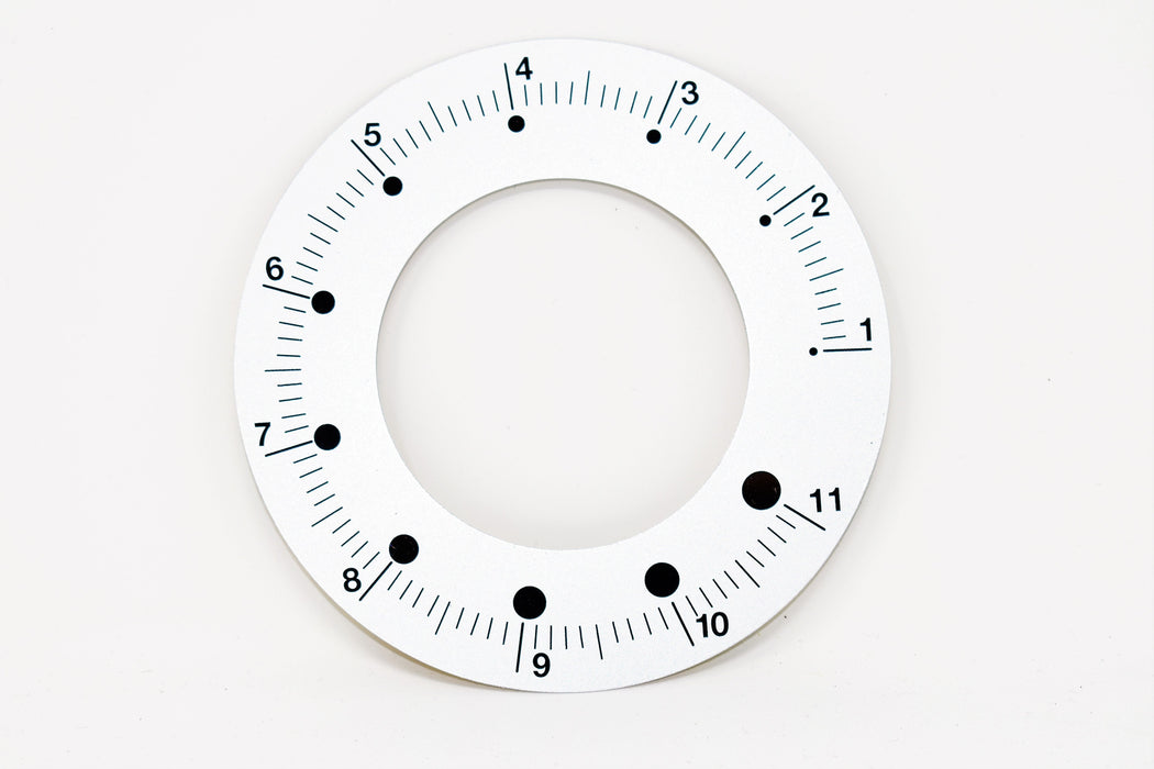 EK 43 Grind adjuster LABEL with smaller incremental adjuster markings