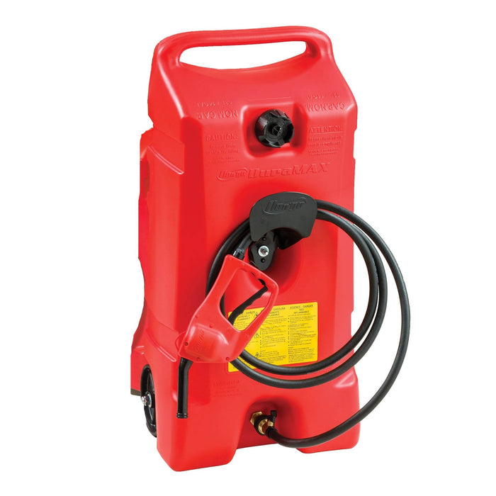 Scepter Flo N' Go Duramax 14 Gal Gas Fuel Tank Container Caddy Can & Pump, Red