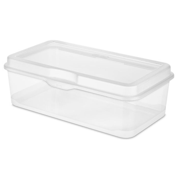 Sterilite Plastic Stacking FlipTop Latching Storage Box Container, Clear 18 Pack