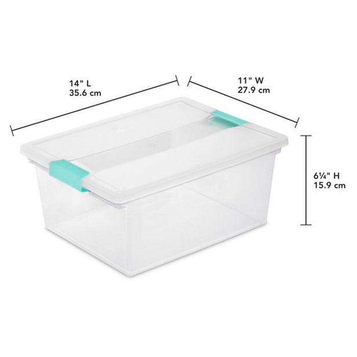 Sterilite Medium Clear Storage Tote, 4 Pack, & Large Clear Storage Tote, 4 Pack