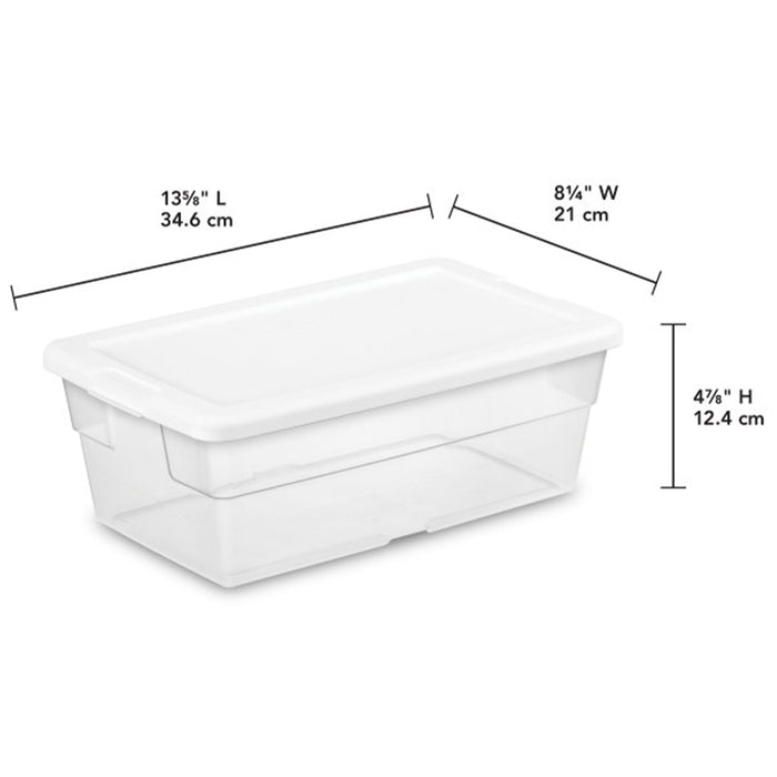 Sterilite 16 Qt Clear Storage Tote, 12 Pack, & 6 Qt Clear Storage Tote, 12 Pack