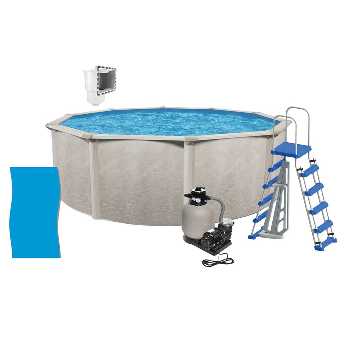 Aquarian Phoenix 21 Ft x 52 In Above Ground Pool w/ Pump, Ladder, & Accessories