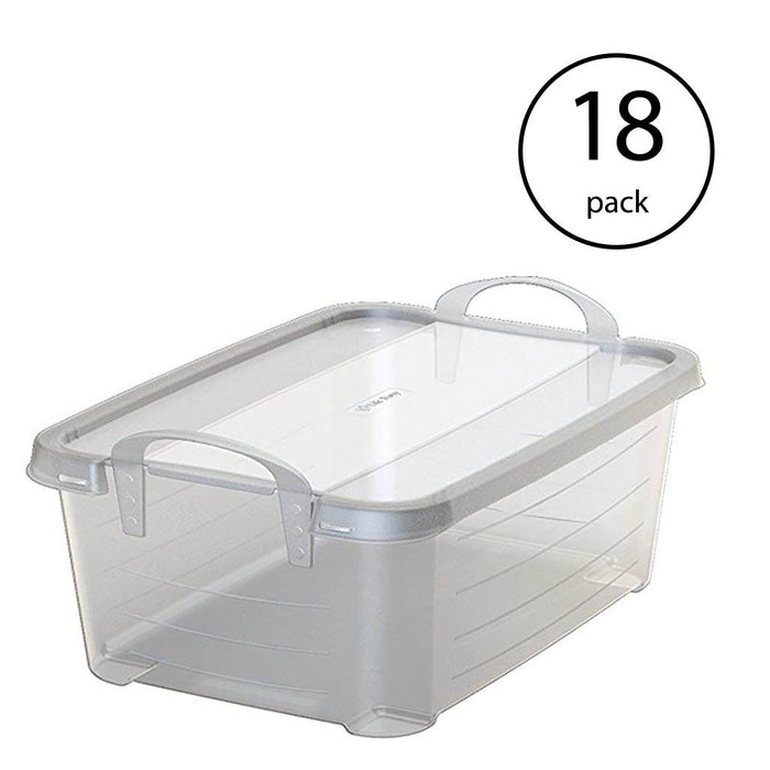 Life Story 14 Quart Clear Stackable Organization Storage Box Container (18 Pack)