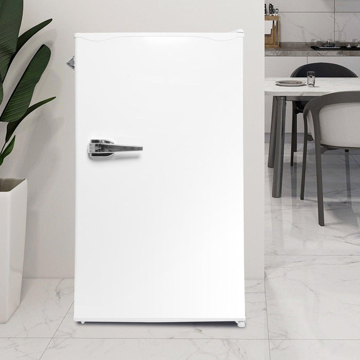 3.2 Cu.ft. Small Fridge with Freezer Compact Refrigerator with Adjustable Legs, White