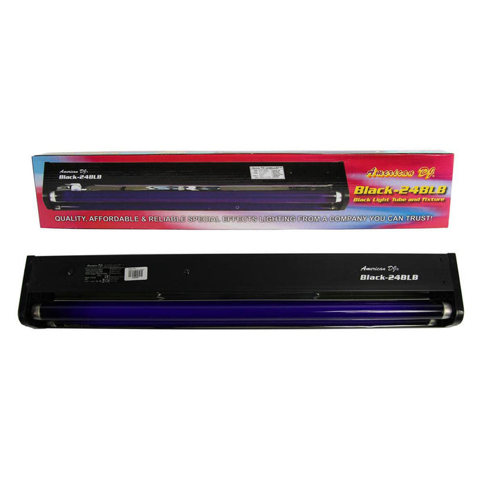 American DJ 24 Inch 20W Black Light Tube And Fixture For DJ Set/Party (3 Pack)