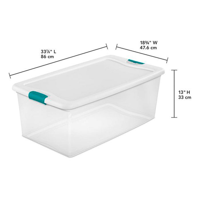 Sterilite 106-Quart Latching Storage Box (4-Pack) & 64-Quart Container (12-Pack)