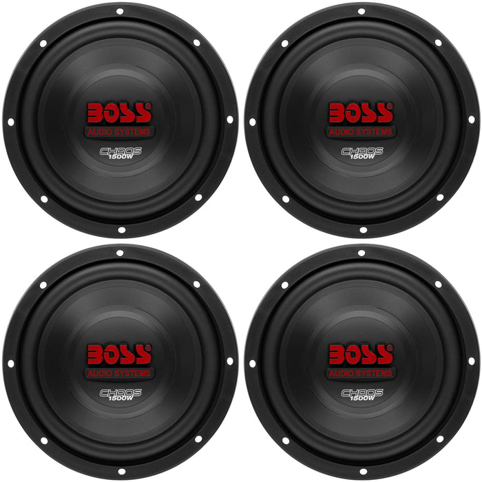 Boss 10" 1500W Car Subwoofer Audio DVC Power Sub Woofer 4 Ohm Stereo (4 Pack)