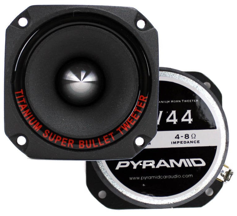 Pyramid TW44 1" 300 Watt Heavy Duty Titanium Dome Bullet Car Tweeter (8 Pack)