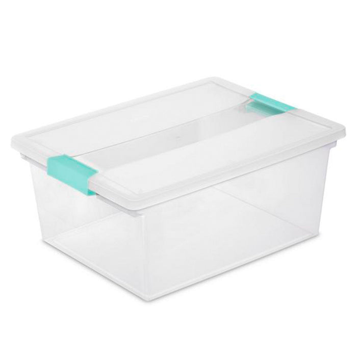 Sterilite Deep Clip Storage Box Container, 8 Pack & Medium Clip Box, 4 Pack