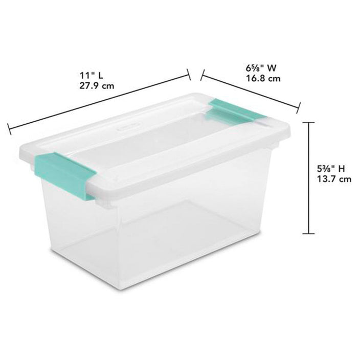 Sterilite Deep Clip Storage Box Container, 8 Pack & Medium Clip Box, 4 Pack