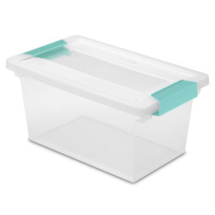 Sterilite 64 Quart Latching Storage Tote Box (12 Pack) & Deep Clip Box (4 Pack)