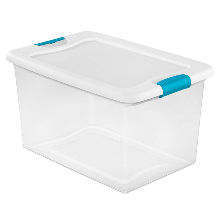 Sterilite 64 Quart Latching Storage Tote Box (12 Pack) & Deep Clip Box (4 Pack)