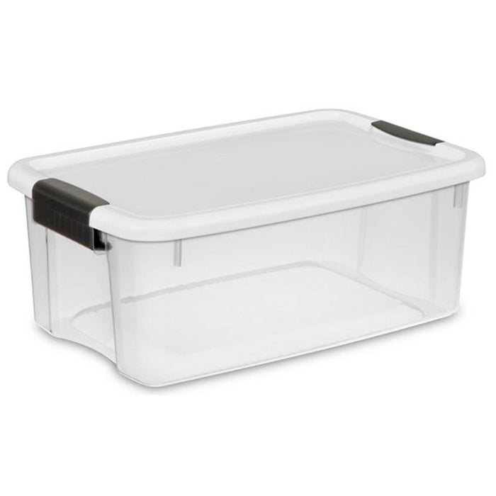 Sterilite 30 Qt 6-Pack & 18 Qt 6-Pack Clear Plastic Stackable Storage Bin w/ Lid