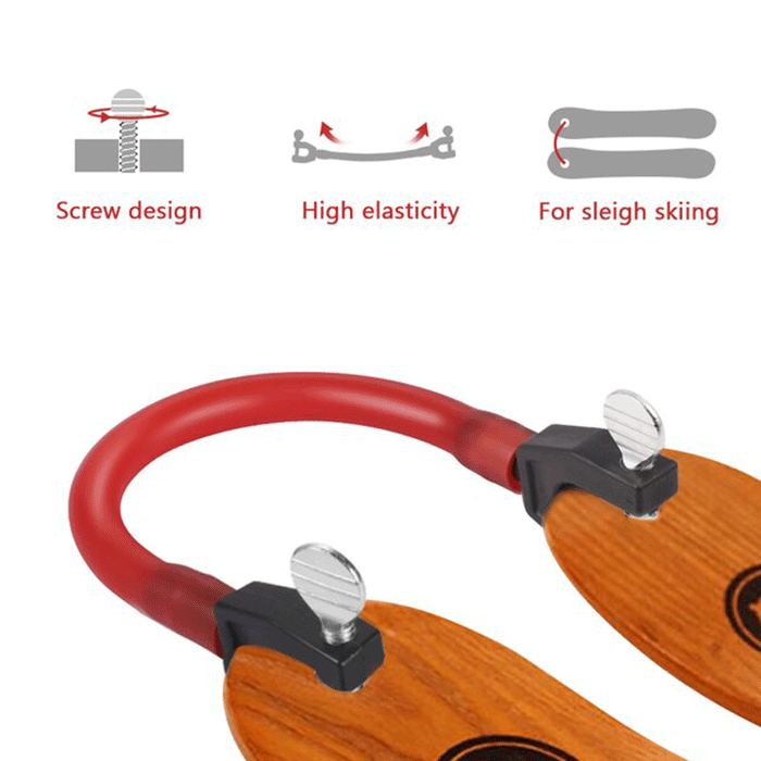 Lucky Bums Kids Easy Wedge Ski Bungee Cord Training Aid Tip Connector Kit, Red