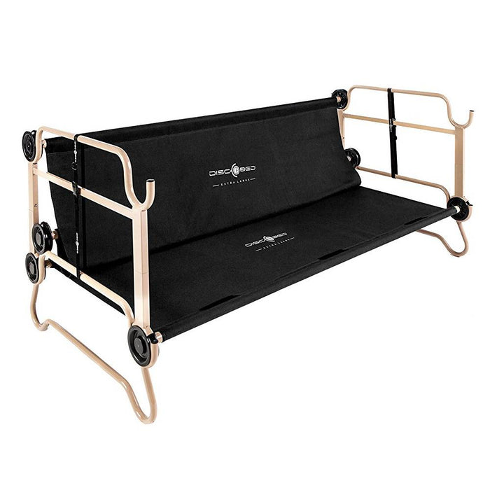 Disc-O-Bed Large Black Cam-O-Bunk Cot (2 Pack)