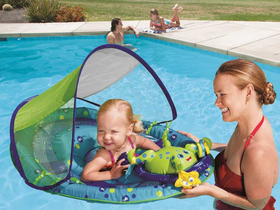 SwimWays Baby Spring Float Activity Center Pool Raft with Sun Canopy (2 Pack)