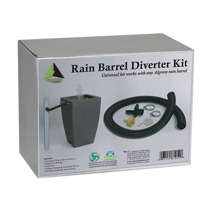 Algreen 81052 Rain Water Collection Barrel Deluxe Gutter Downspout Diverter Kit