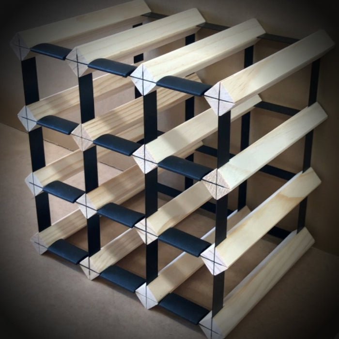 12-Bottle Timber Wine Rack | 3×3 Configuration