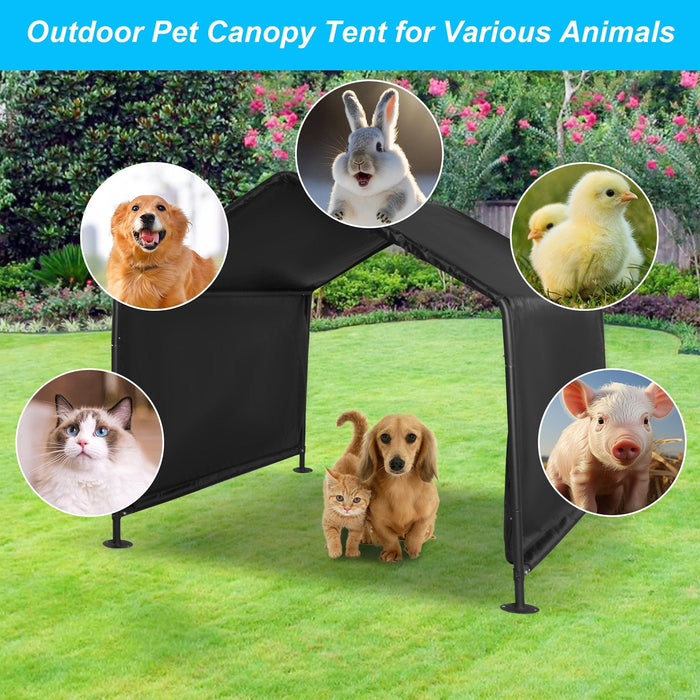 Outdoor Dog Shade Shelter, Outdoor Pet Canopy Tent with Waterproof Roof, 50"x 50"x 43"