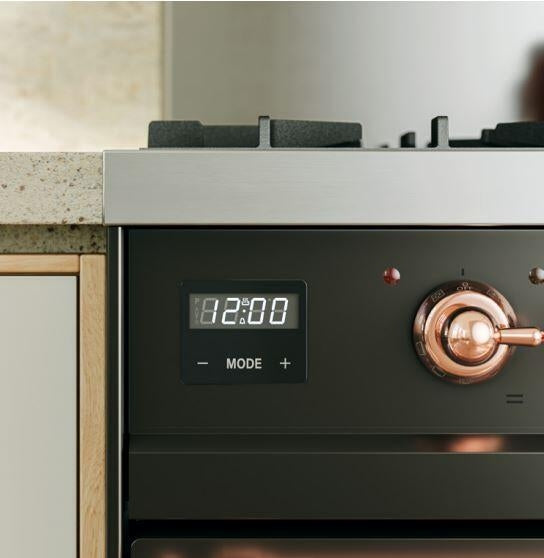 ILVE Nostalgie II 48" Dual Fuel Natural Gas Range in RAL Custom Color with Brass Trim, UP48FNMPRAG