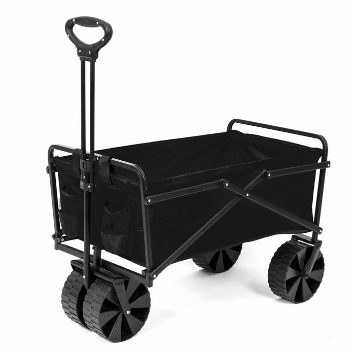 Seina Collapsible Steel Frame Folding Utility Beach Wagon Outdoor Cart (2 Pack)