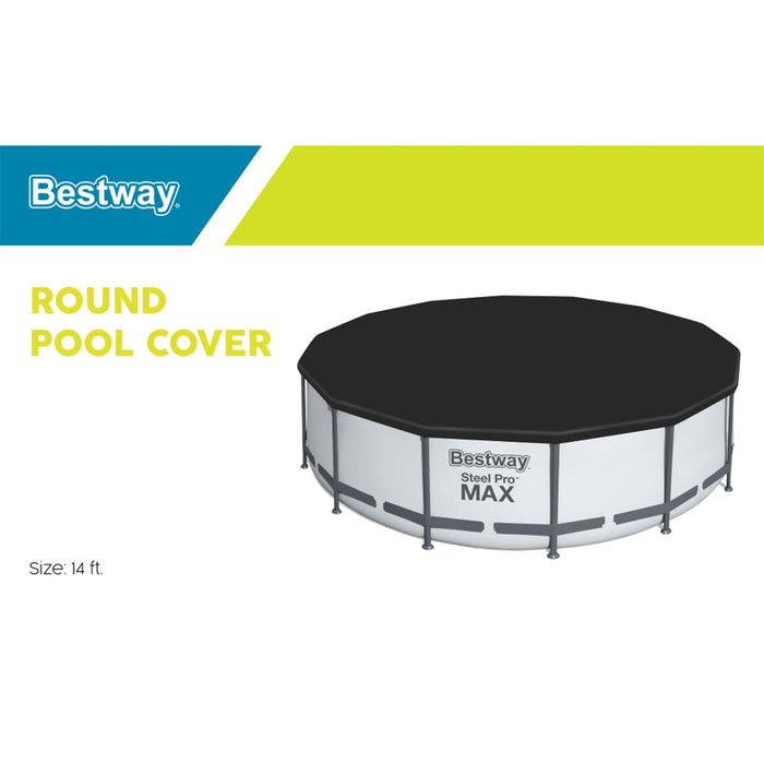 Bestway Flowclear Round 14' Pool Cover for Above Ground Frame Pools (Cover Only)