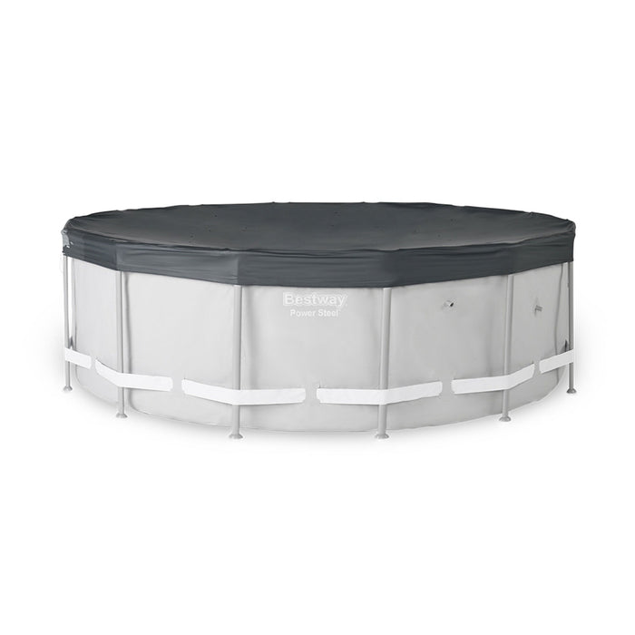 Bestway Flowclear Round 14' Pool Cover for Above Ground Frame Pools (Cover Only)