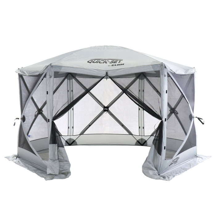 CLAM Quick-Set Escape 11.5 x 11.5 Ft Portable Outdoor Camping Shelter, Gray