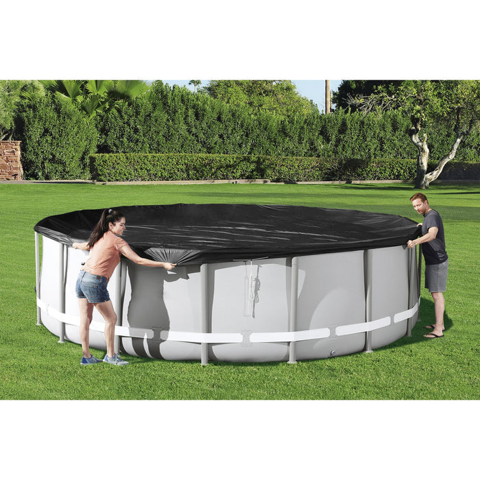 Bestway Round PVC 16' Pool Cover for Above Ground Pro Frame Pools (Cover Only)