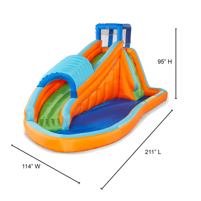 Banzai Surf Rider Kids Inflatable Outdoor Backyard Aqua Water Slide Splash Park