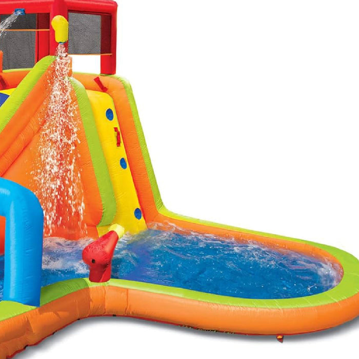 Banzai Lazy River Inflatable Outdoor Adventure Water Park Slide and Splash Pool