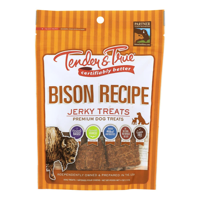 Tender & True Bison Recipe Jerky Dog Treats, 10x4 Oz