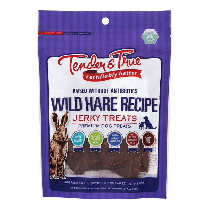 Tender & True Wild Hare Recipe Dog Treats - 4 Oz Per Unit, Case of 10