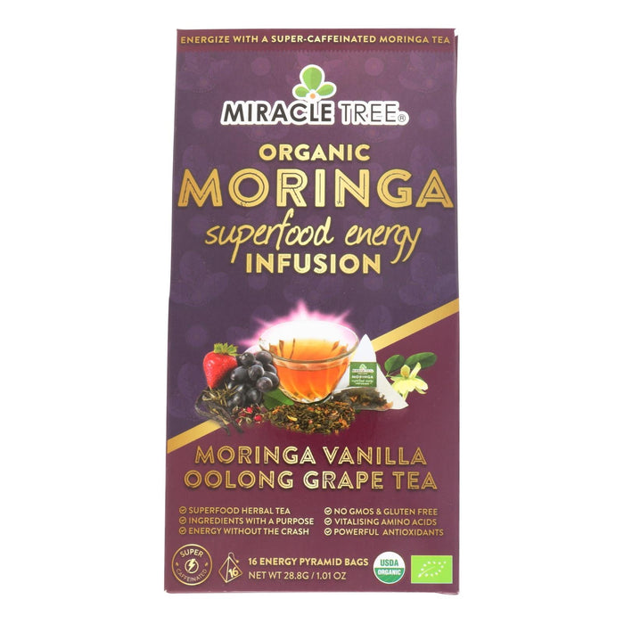 Moringa Grape Vanilla Miracle Tree Tea - Pack of 16 Ct | 5 Count Case