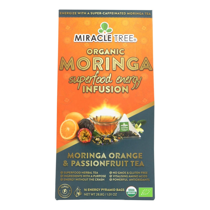 Miracle Tree Moringa Orange Tea - 16 Tea Bags (5 Pack)