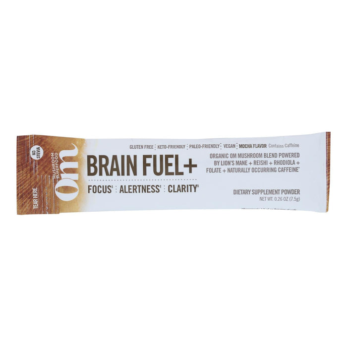 Om Brain Fuel Mushroom Powder Drink - 10 Packets of 0.26 Oz