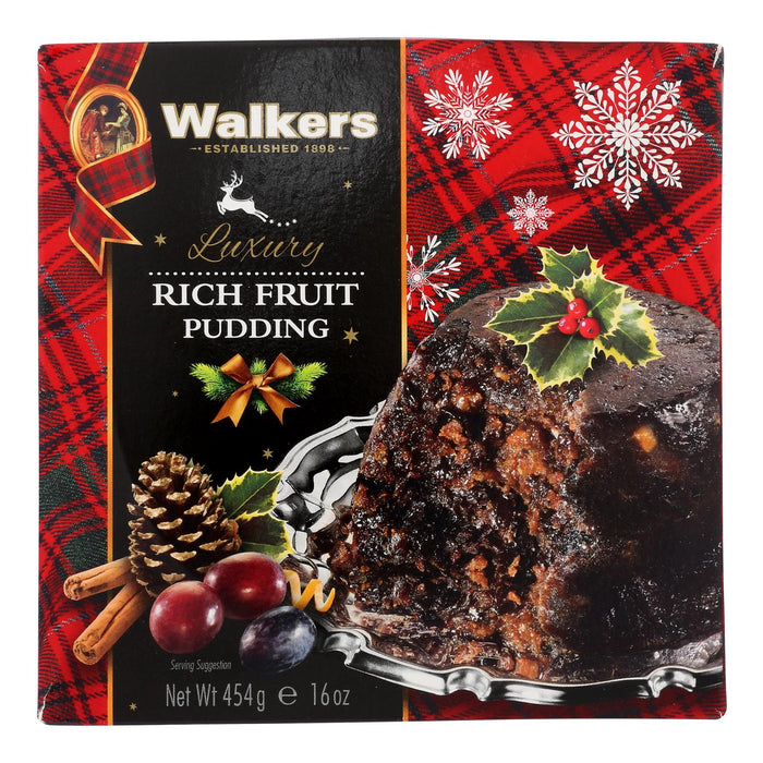 Walkers Shortbread Pudding Rich Fruit - 16 Oz, 6 Pack