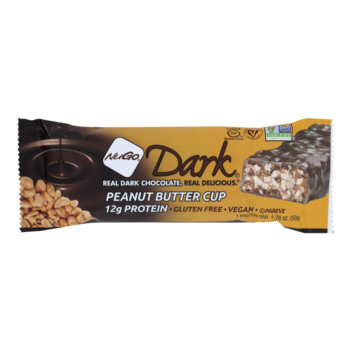 Nugo Nutrition Dark Chocolate Peanut Butter Cup Bar - 1.76 Oz - Case of 12